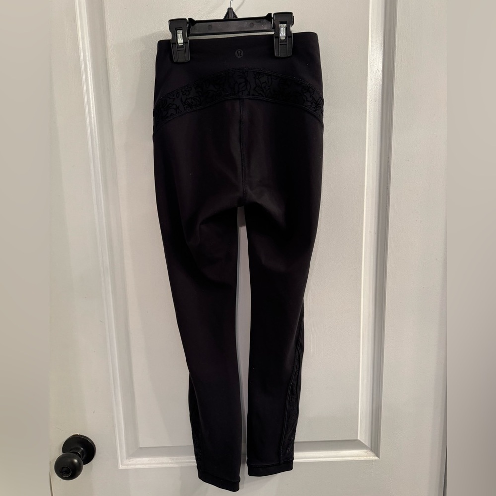 Lululemon Wunder Under Crop High-Rise 21" *Flocked Everlux Black